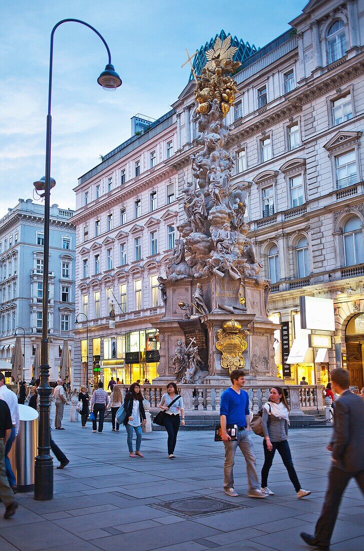 Pest Column,Graben street, Vienna, Austria, Europe