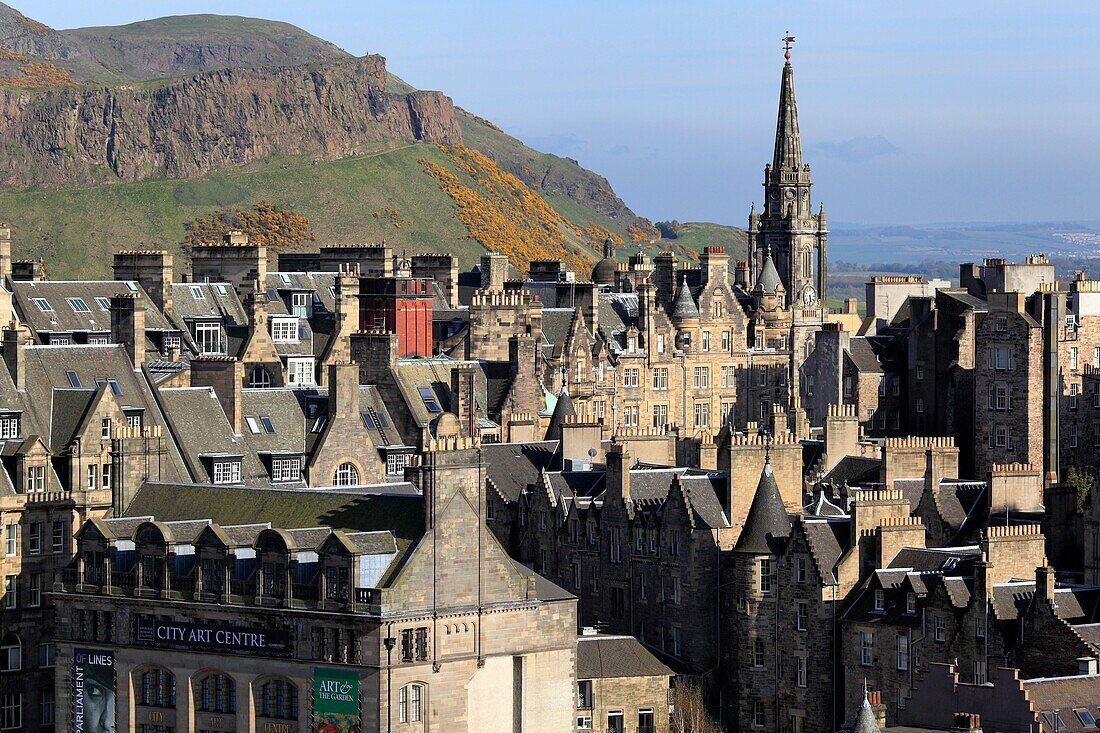 View of city from Scott Monument, Edinburgh, Scotland, UK