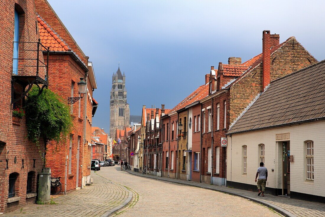 Street in the old city, Bruges, Belgium