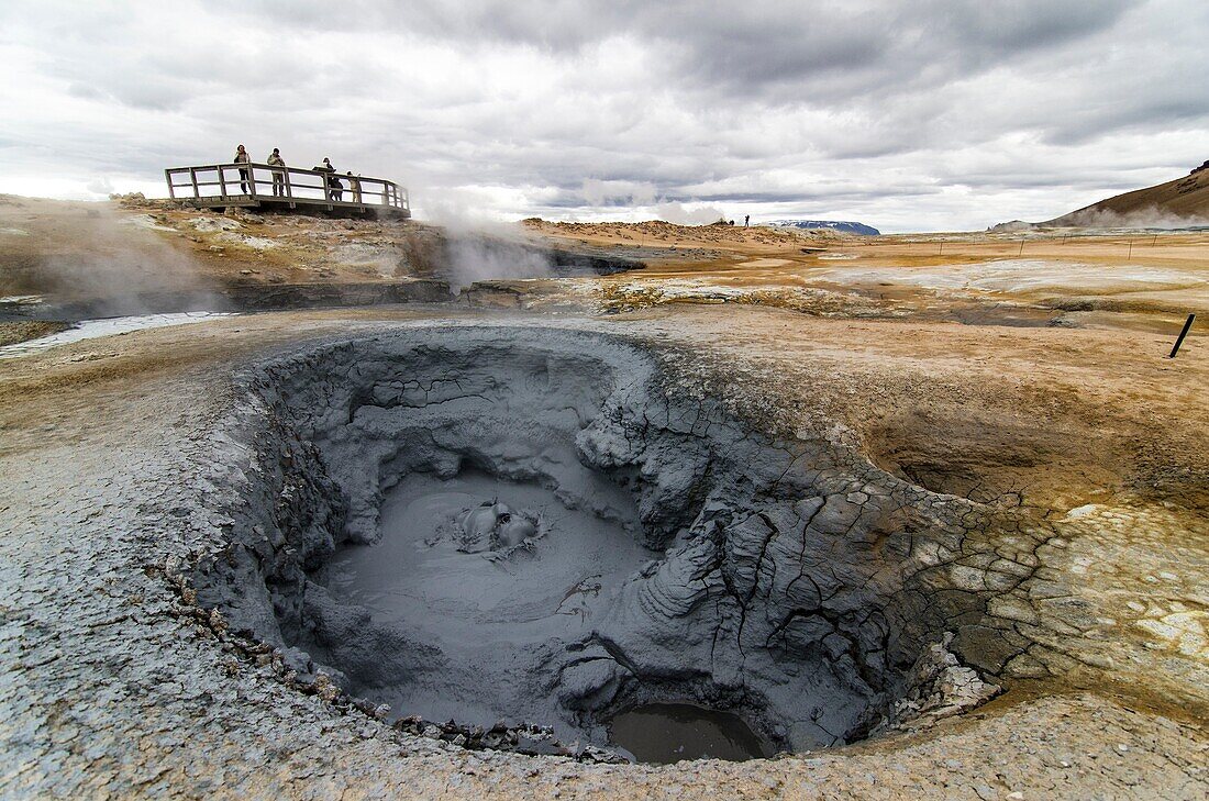 Namafjall hot springs area. Mivatn, Iceland