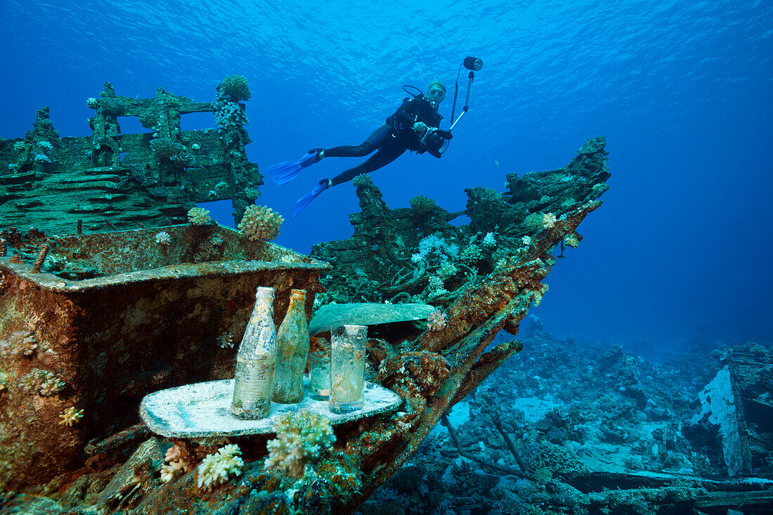 Wreckage of Heaven One Wreck, Abu Dabab, Red Sea, Egypt