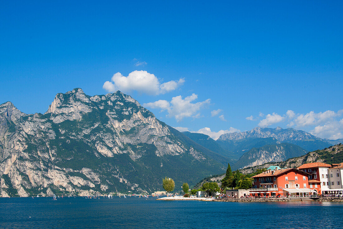View towards Torbole, Riva del Garda, Lake Garda, Lago di Garda, Trient, Italy, Europe