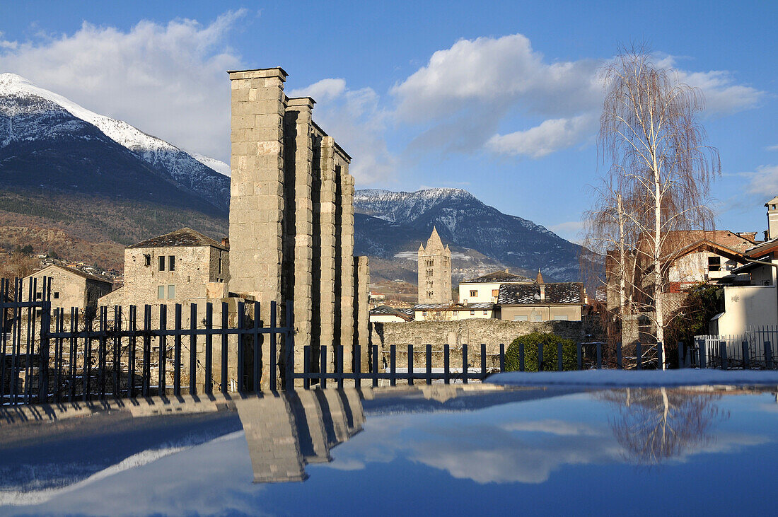 römische Ausgrabungen in Aosta, Aostatal, Nord-Italien, Italien