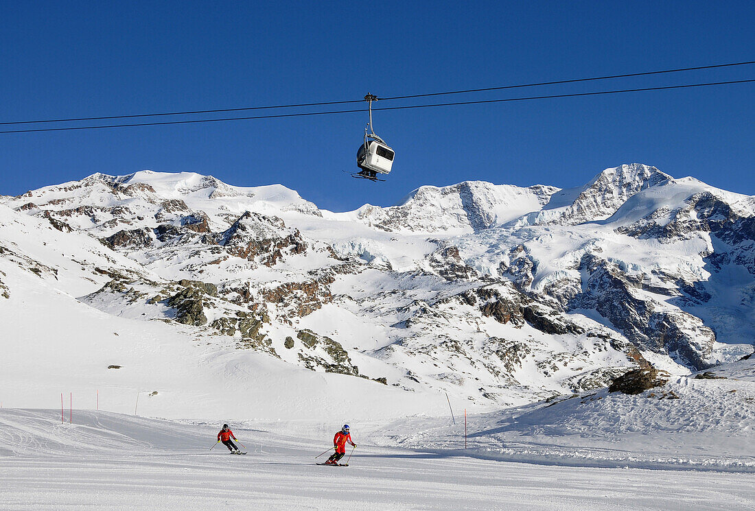Im Monte Rosa Skigebiet, Aostatal, Nord-Italien, Italien