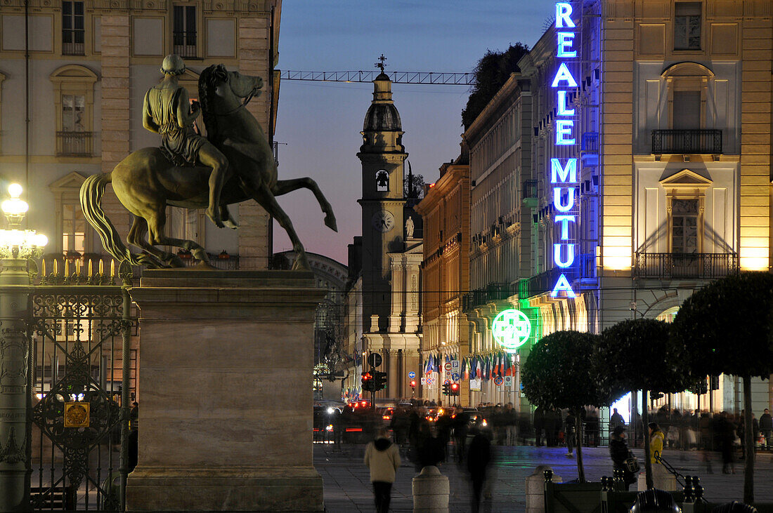 Via Roma vom Piazza Castello, Turin, Piemont, Italien