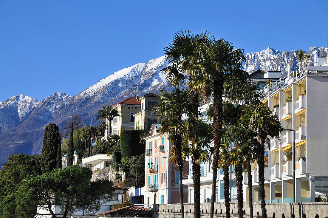 Ascona lakeshore, Lago Maggiore, Ticino, Switzerland