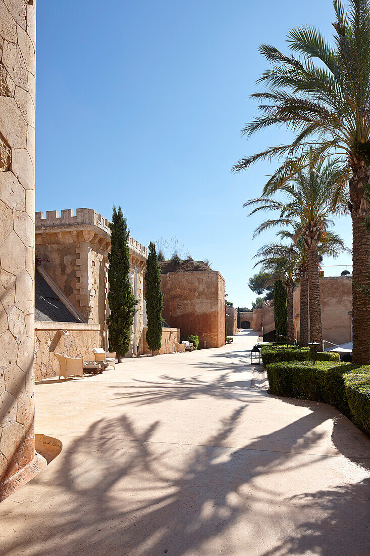 Courtyard, Hotel Cap Rocat, Ctra. d'enderrocat, s/n, 07609 Cala Blava, Mallorca, Balearic Islands, Spain