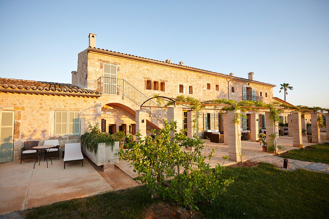 Main house of Sa Franquesa Nova Hotel, Hotel Rural, country hotel between Villafranca de Bonany and Manacor, Mallorca, Balearic Islands, Spain