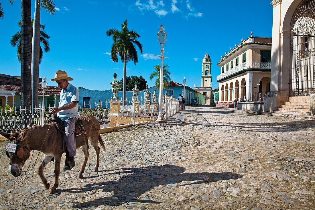 Main Square plaza Mayor, Trinidad city, Sancti Spiritus Province, Cuba.