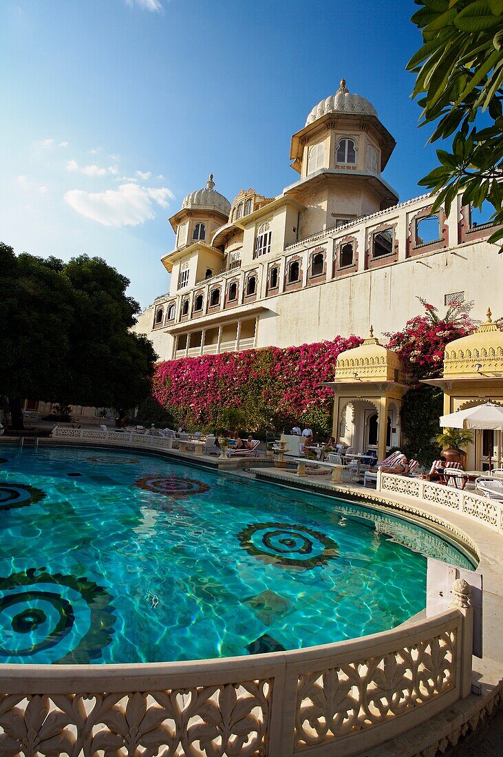Shiv Niwas Hotel within City Palace Gates  Udaipur  Rajasthan  India.
