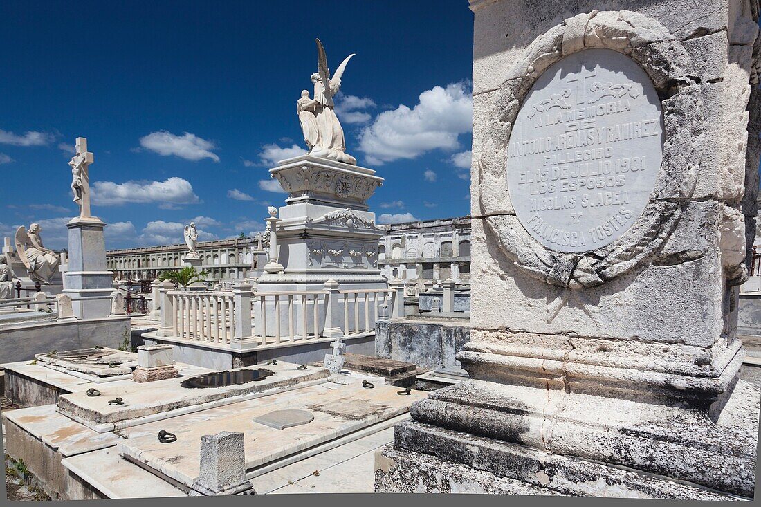 Cuba, Cienfuegos Province, Cienfuegos, Cementerio la Reina, historic cemetery