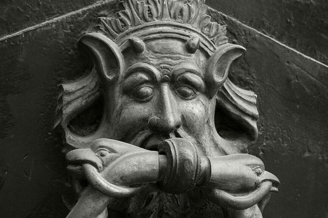 Doorknocker, Siena, UNESCO World Heritage Site, Tuscany, Italy, Europe