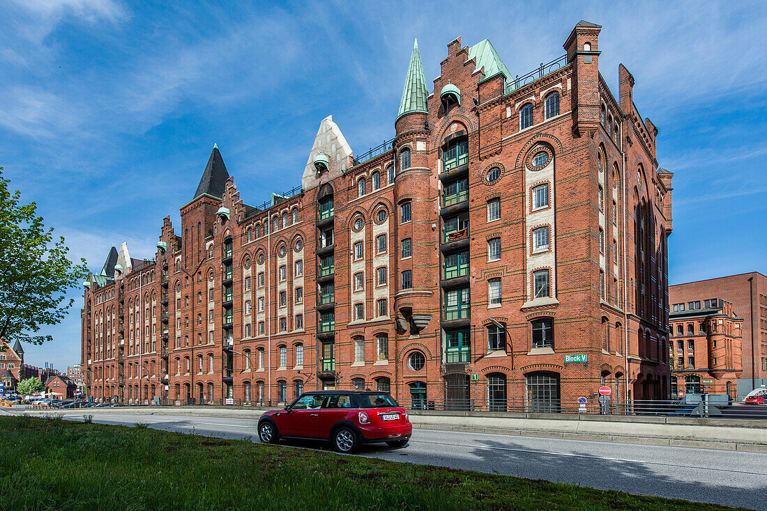 Altes Kontorhaus in Hafencity von Hamburg, Norddeutschland, Deutschland