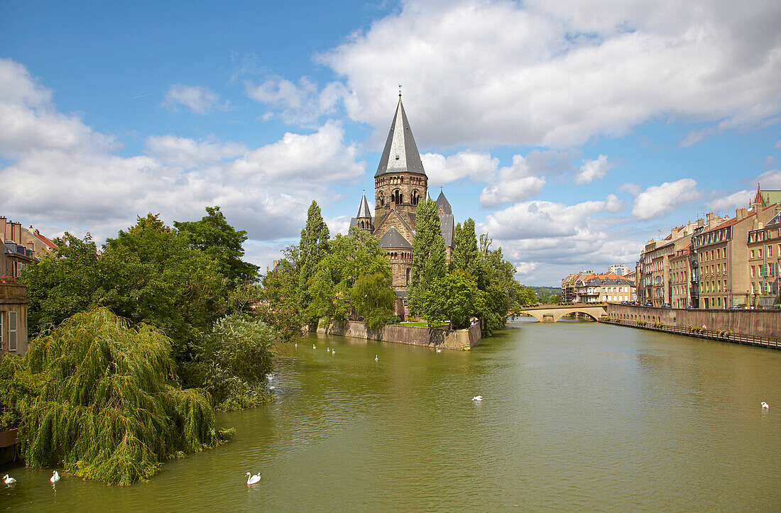 Temple Neuf, Mosel, Metz, Moselle, Region Alsace Lorraine, Elsass Lothringen, Frankreich, Europa