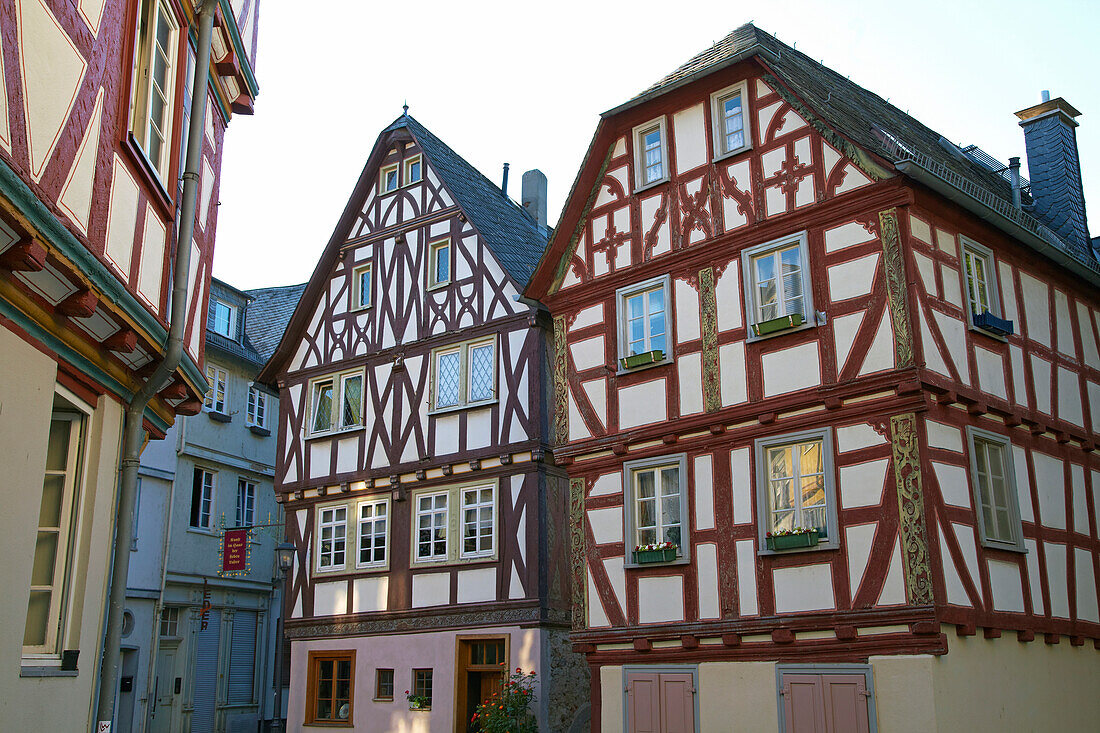 Half-timbered houses in the old town of Limburg, Westerwald, Hesse, Germany, Europe