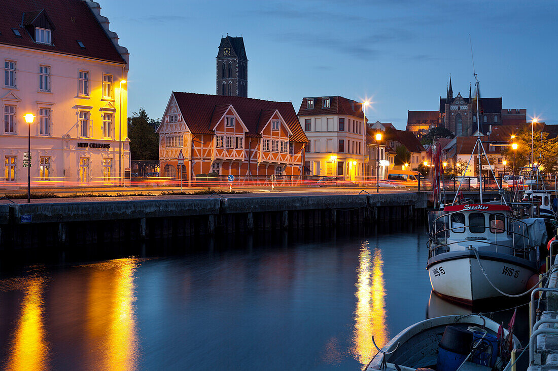 Old harbour, St. Marien, Wismar, Mecklenburg-Vorpommern, Germany