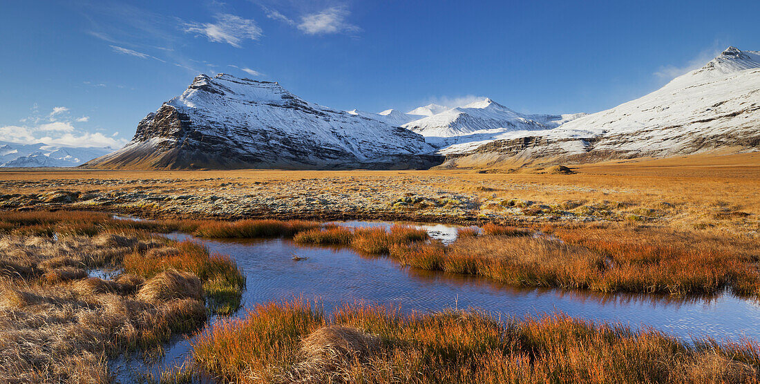 Bachlauf, Fellsfjall, Midfellstidur, Sudursveit, Ostisland, Island