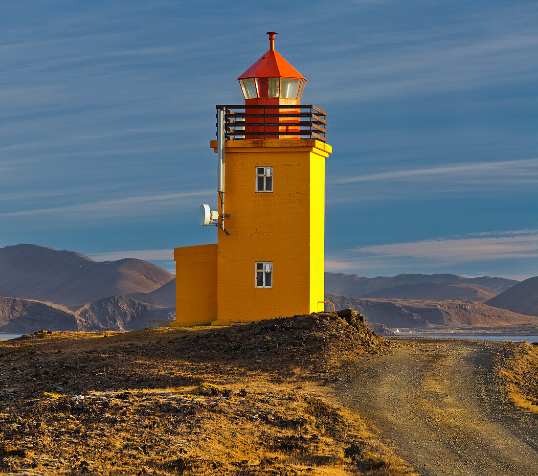 Hopsnes Leuchtturm, Reykjanes, Island