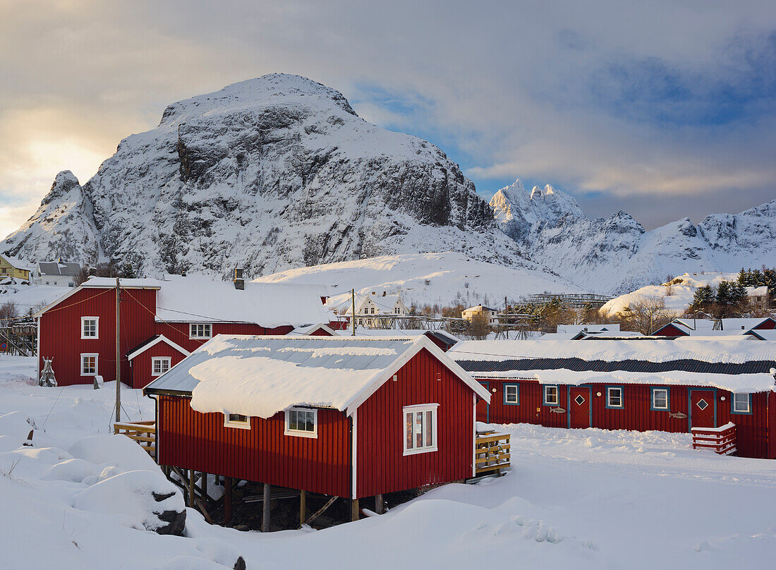 Village of A, Gjertindan, Moskenesoya, Lofoten, Nordland, Norway