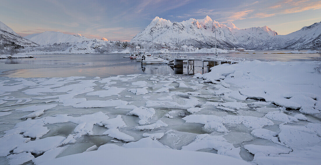 Sildpollneset, Vestpollen, Austnesfjorden, Austvagoya, Lofoten, Nordland, Norwegen