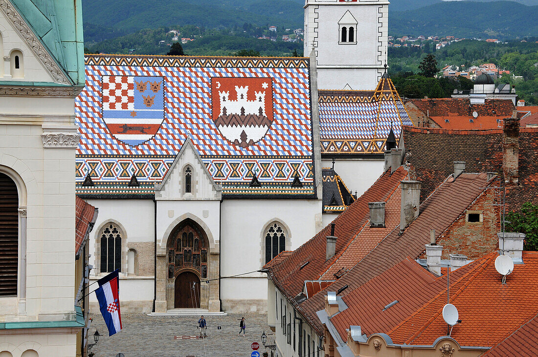 St. Mark's church on the market square, government quarter, upper town, Zagreb, Croatia