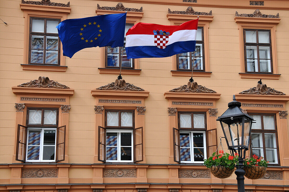 Regierungsgebäude am Markusplatz, Regierungsbereich in der Oberstadt, Zagreb, Kroatien