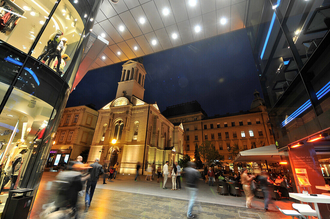 Preradovica Platz im Abendlicht, Unterstadt, Zagreb, Kroatien