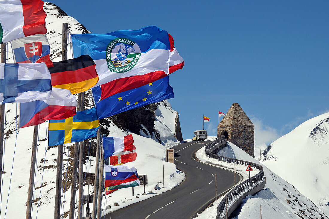 Blick auf die Großglockner Hochalpenstraße, Salzburg-Land, Österreich