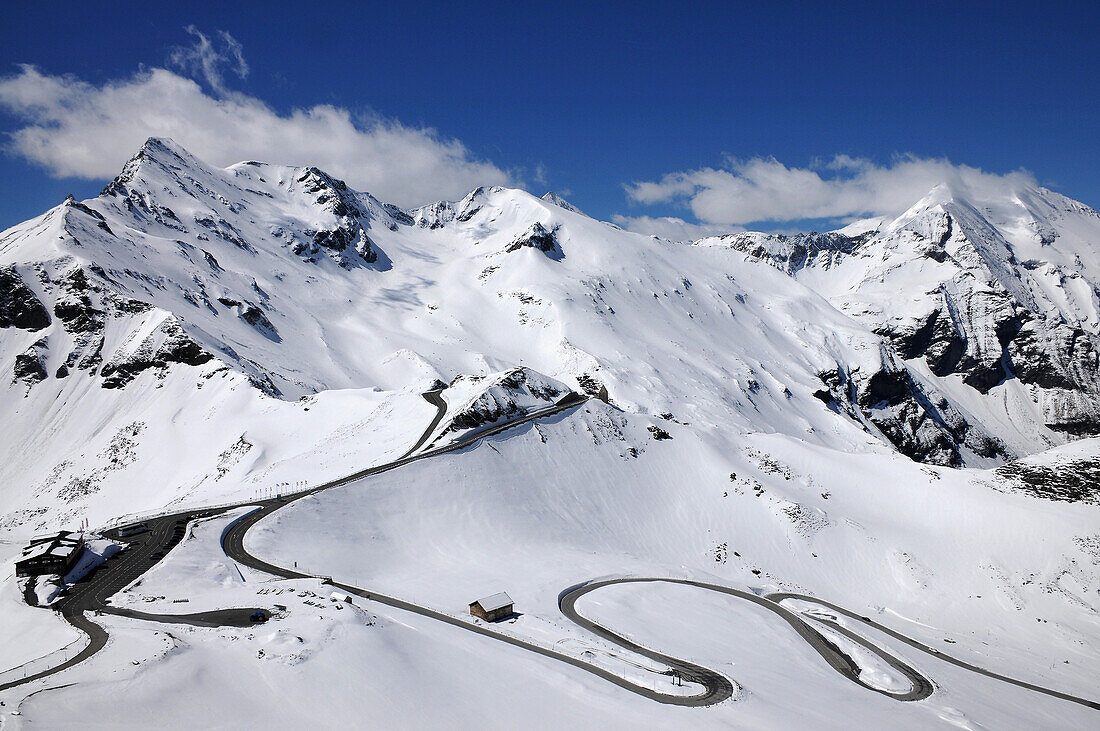 Blick auf die Großglockner Hochalpenstraße, Salzburg-Land, Österreich