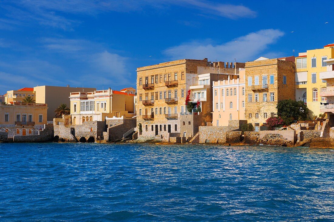 Bay and buildings of Ermoupolis, Syros  S  , Greek Cyclades Islands