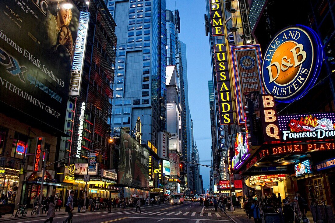 Usa, New York City, 42nd Street and Chrysler