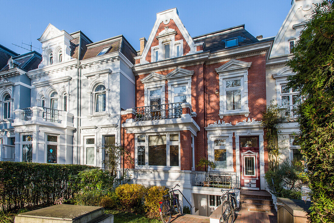 Art nouveau houses in Hamburg Eppendorf, Hamburg, Germany