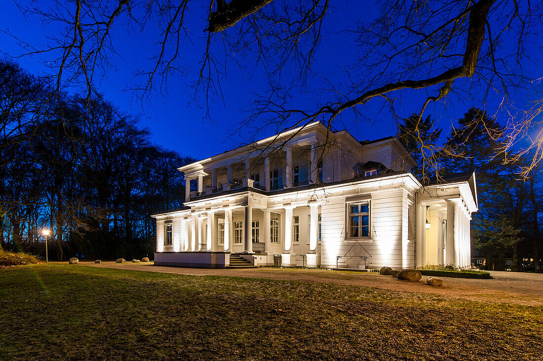 Gossler house in the twilight, Hamburg Blankenese, Hamburg, Germany