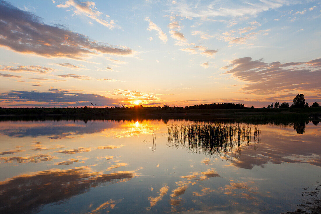 Sonnenuntergang am Werbeliner See, Sachsen, Deuschland