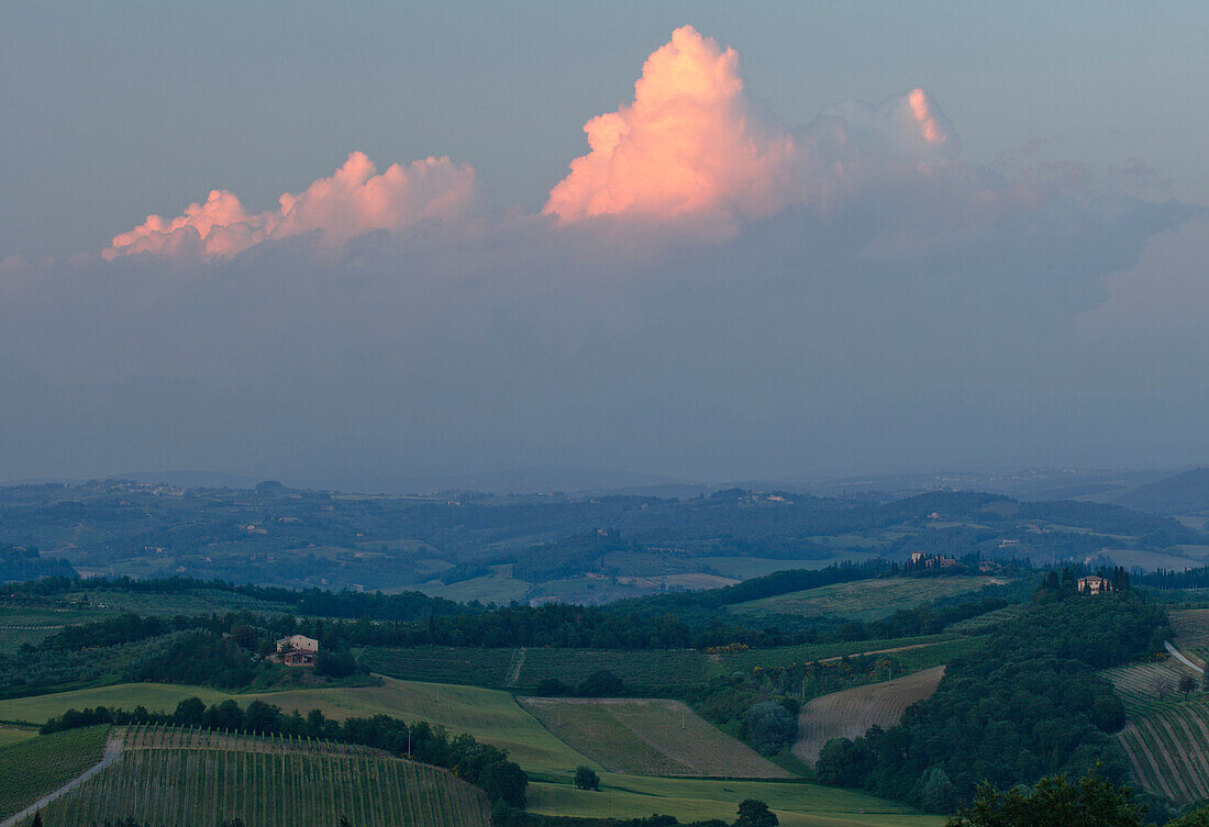 Landscape near San Gimignano, province of Siena, Tuscany, Italy, Europe