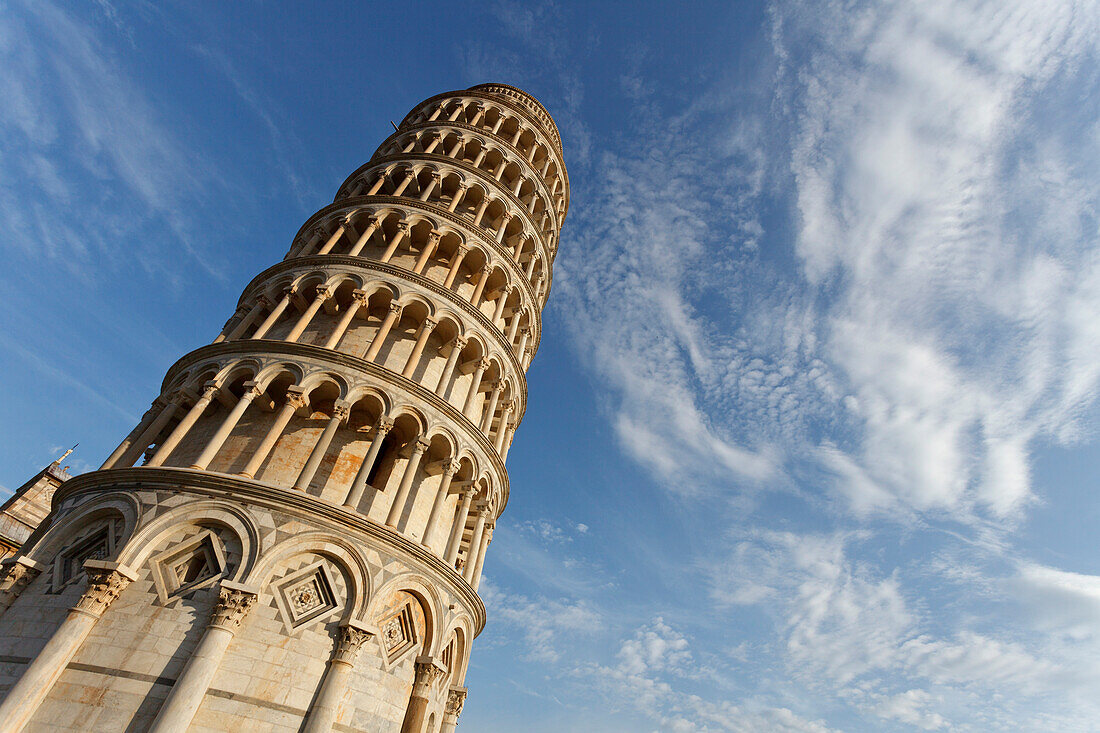 Duomo, cathedral with campanile, bell tower, Torre pendente, leaning tower, Piazza dei Miracoli, square of miracles, Piazza del Duomo, Cathedral Square, UNESCO World Heritage Site, Pisa, Tuscany, Italy, Europe