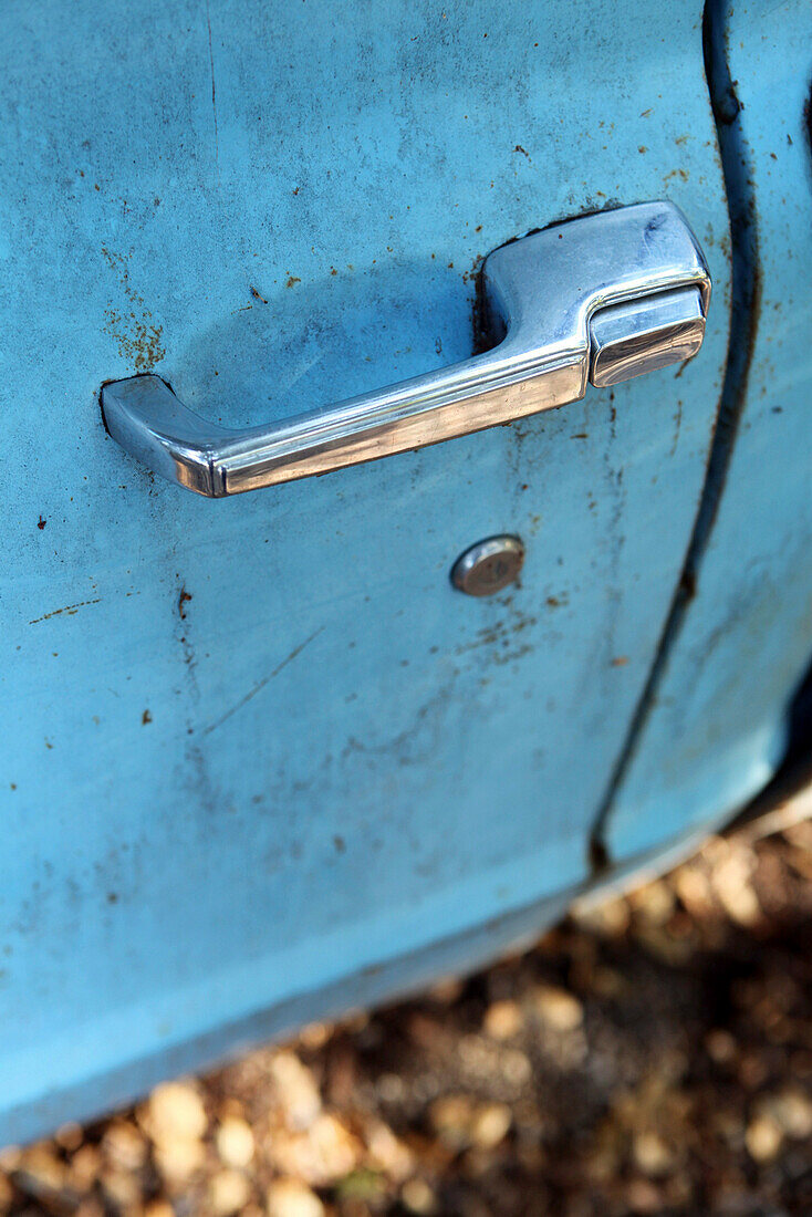 USA, California, Malibu, details of an old pickup truck at the ranch of Mildred Millie Decker, Decker Canyon