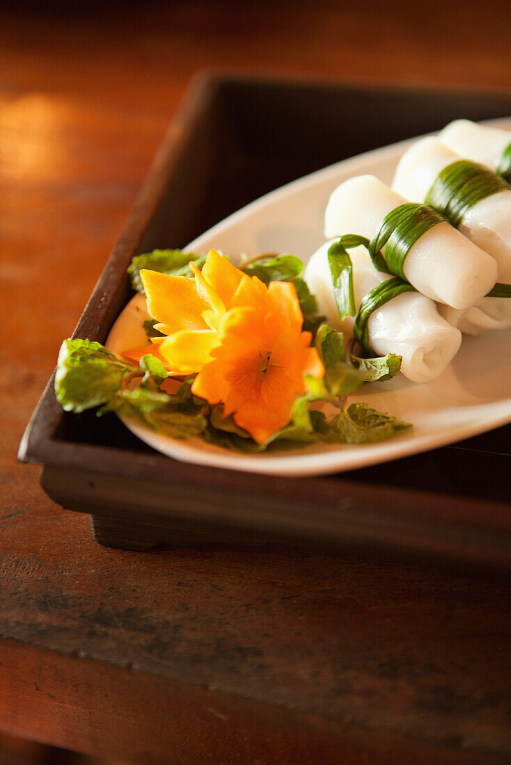 VIETNAM, Hue, a detailed shot of goi cuon (fresh summer roll)