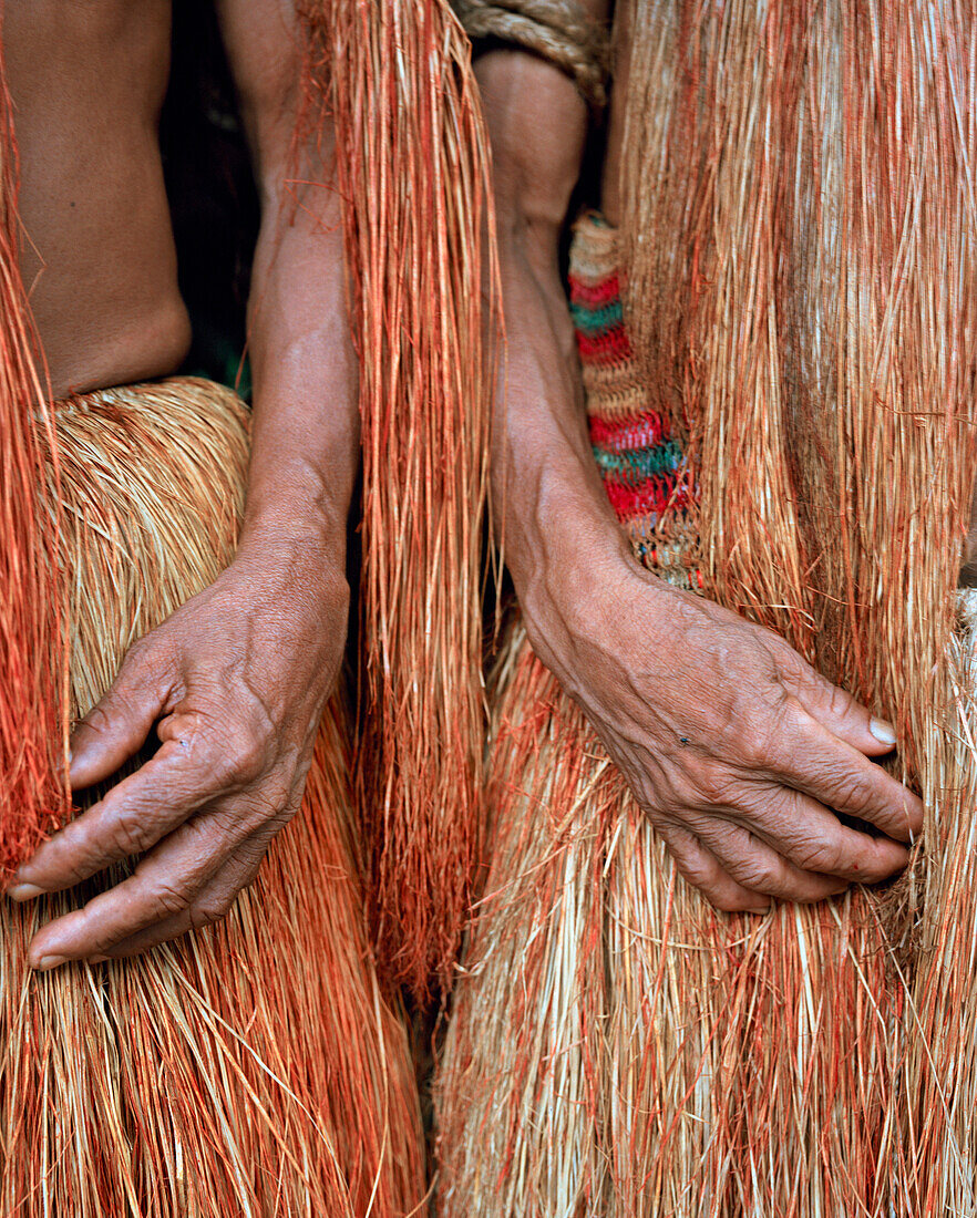 PERU, Amazon Rainforest, South America, Latin America, close-up of an Yagua Indian people hand