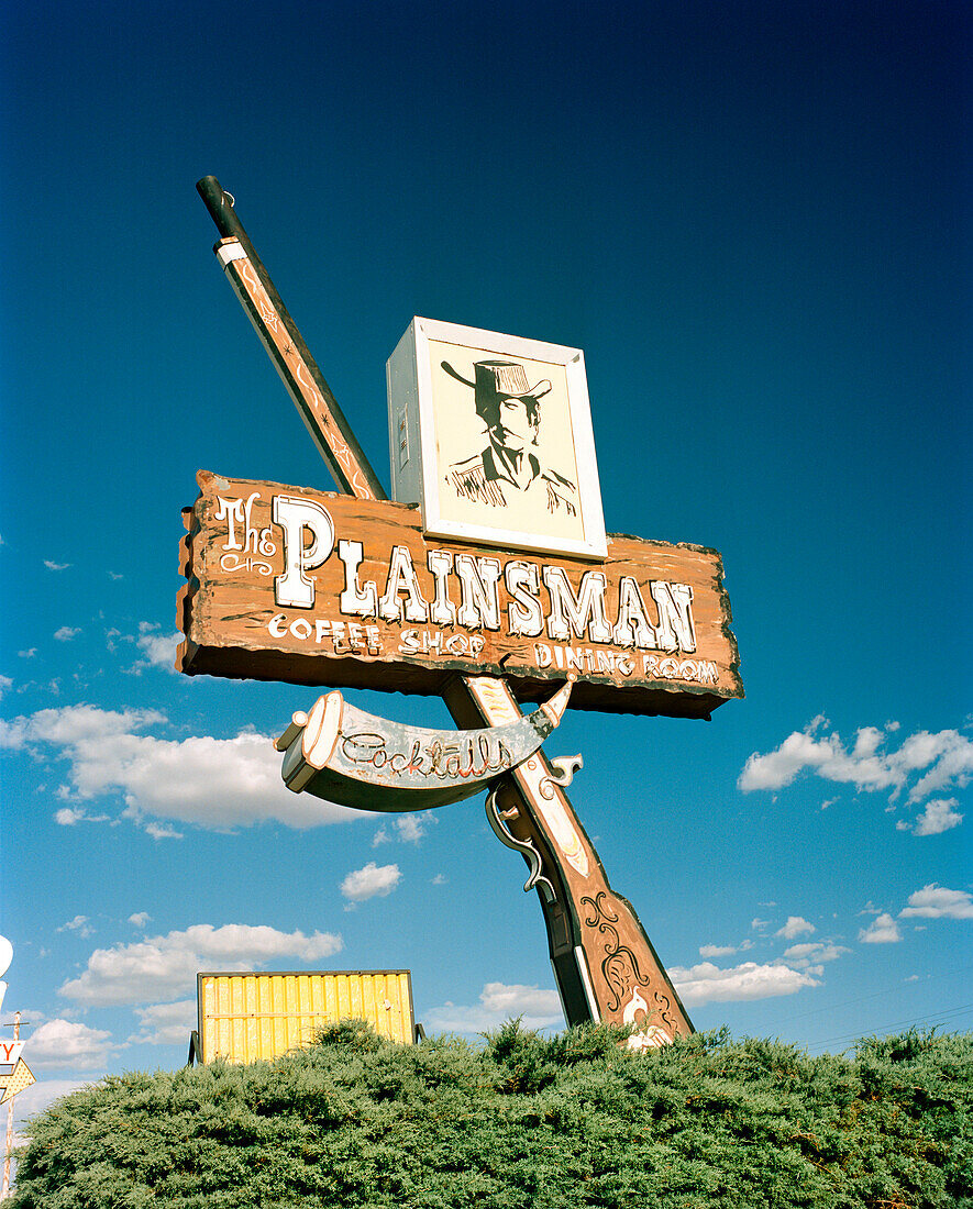 USA, Arizona, Holbrook, commercial restaurant sign