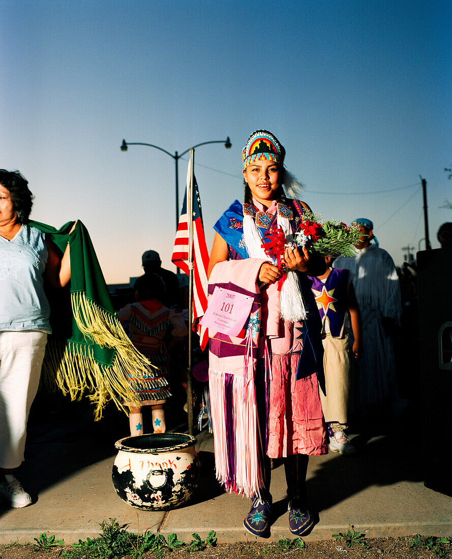 USA, Arizona, Navajo princess crowned at the annual Pow Wow, Holbrook
