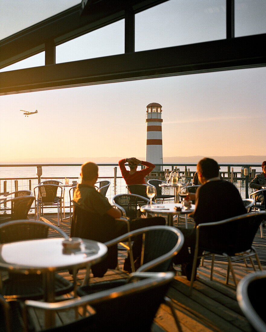 AUSTRIA, Podersdorf, having a glass of wine at Wein er Sektbar, Bar and Restaurant