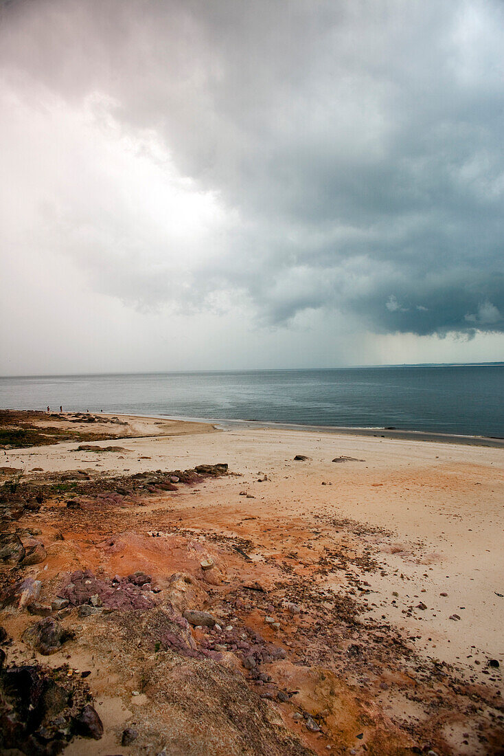 BRAZIL, Manaus, landscape of the Amazon River with an incoming rain storm
