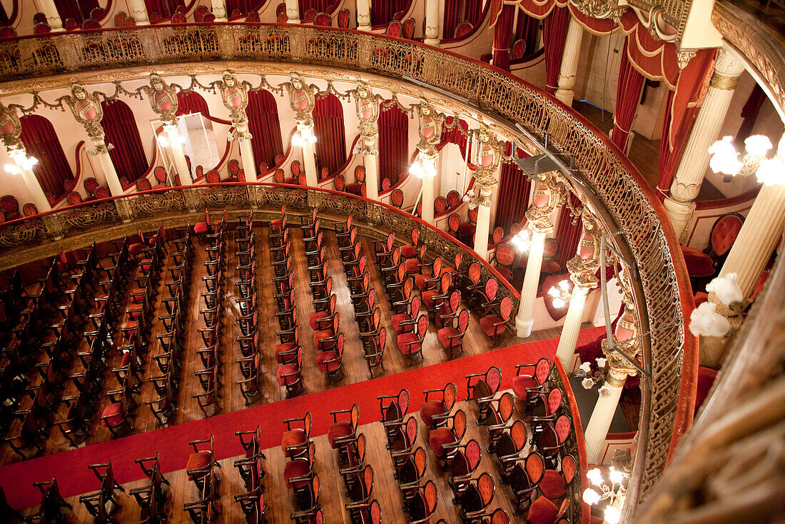 BRAZIL, Manaus, inside the Teatro Amazonas opera house located in the center of Manaus
