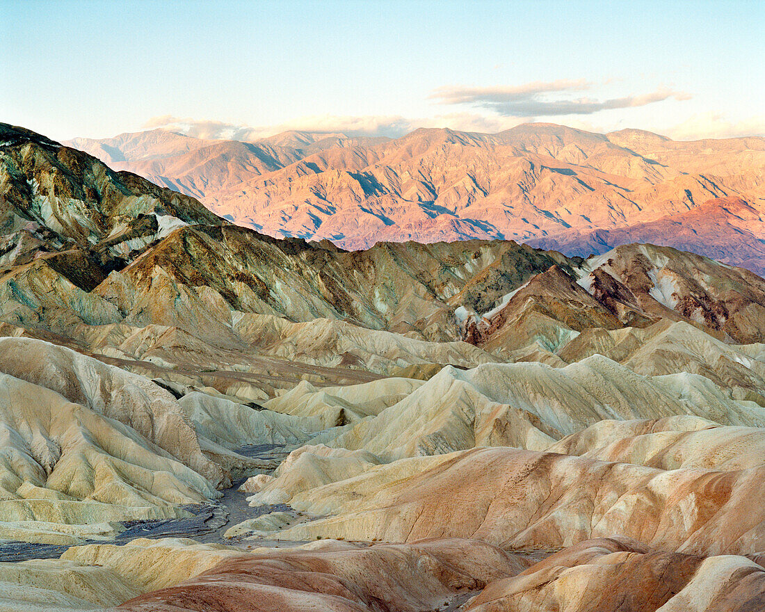 USA, California, view of mountain range from Zabriske Point, Death Valley National Park