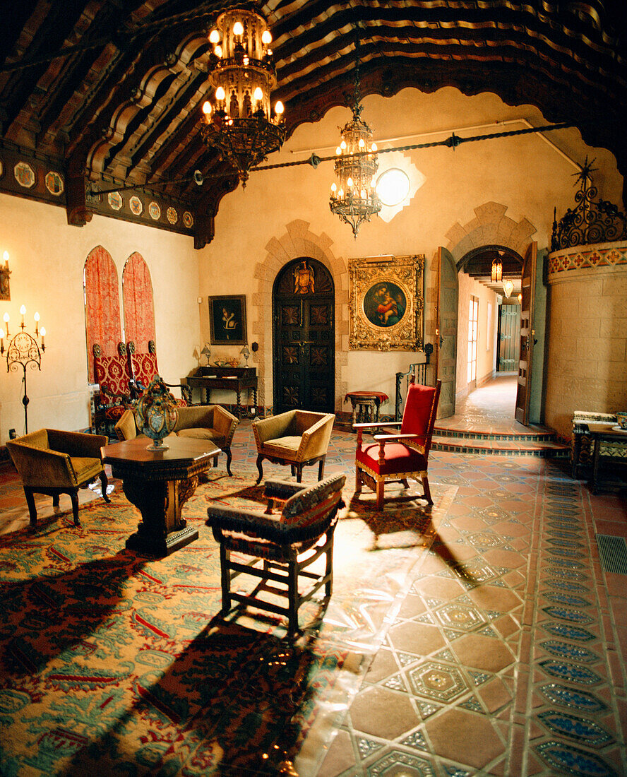 USA, California, interior of Scotty's Castle, Death Valley National Park