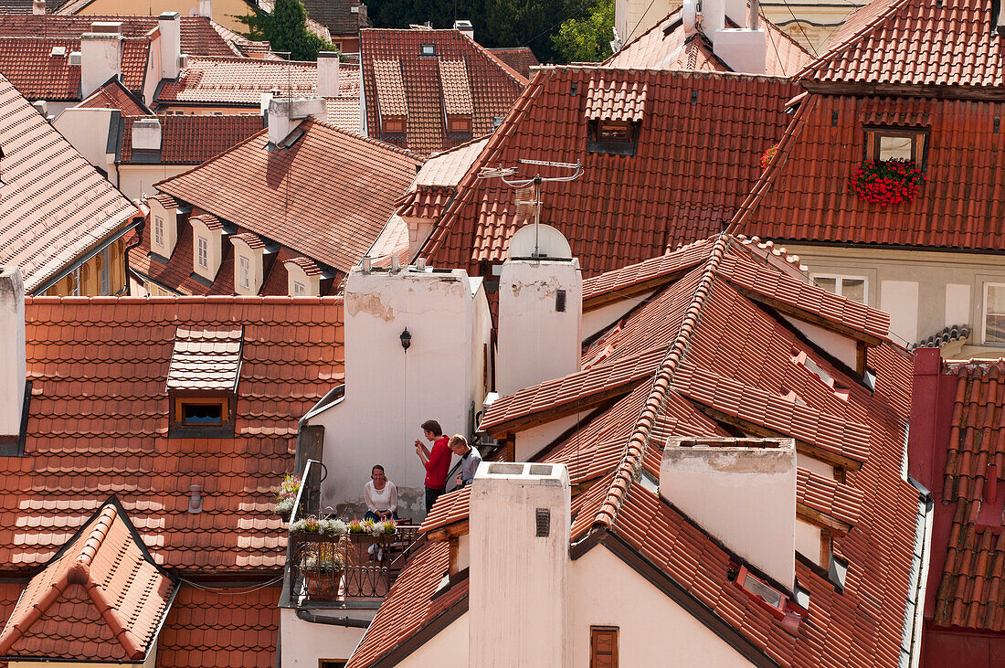 Die Dächer von Prag, gesehen von der Prager Schloss, Prag, Tschechien, Europa