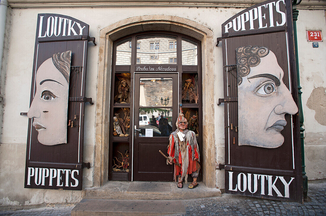 Puppet shop in the old city of Prague, Prague, Czech Republic, Europe