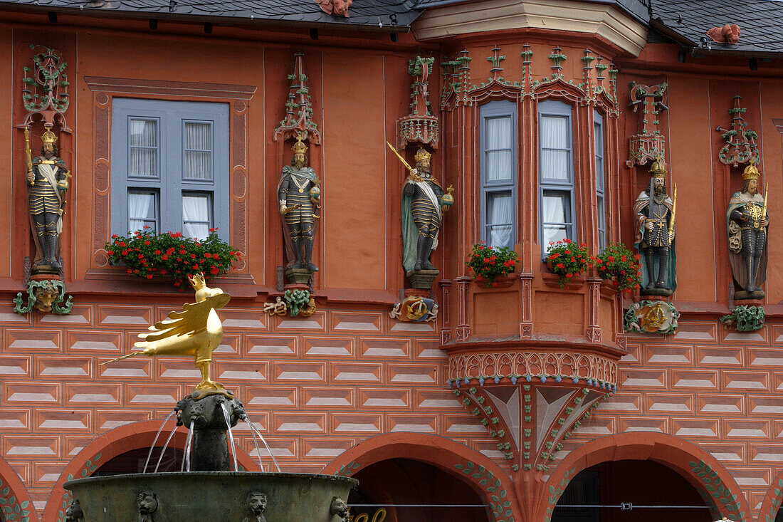 Facade of Hotel Kaiserworth, Market square, Goslar, Lower Saxony, Germany