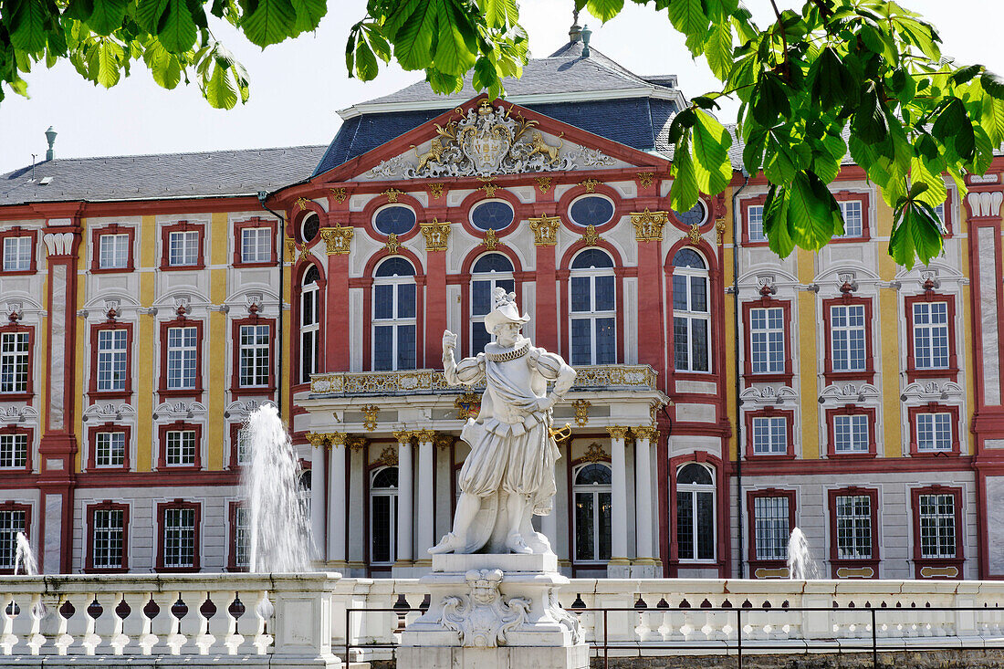 Gartenfassade, Schloss Bruchsal, Bruchsal, Kraichgau, Baden-Württemberg, Deutschland